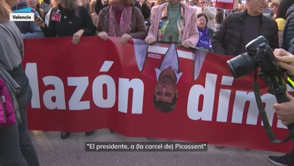 Los gritos y pancartas en la manifestación en Valencia