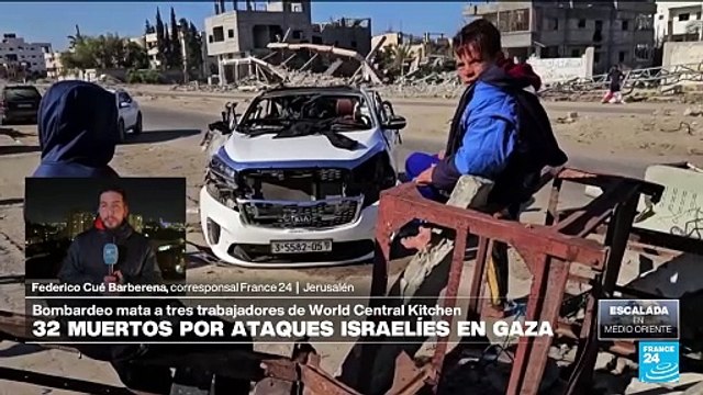 Un periodista y tres trabajadores palestinos del World Central Kitchen, víctimas de Israel en Gaza