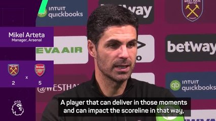 Arteta raves about 'incredible' Saka after huge West Ham victory