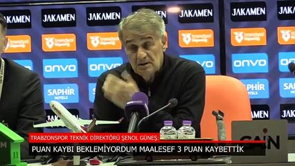 Şenol Güneş: Puan kaybı beklemiyordum