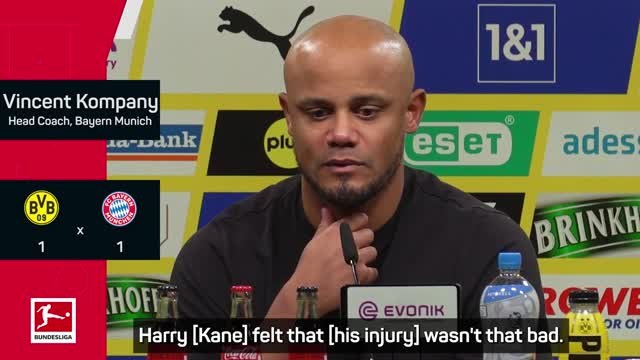 Kane felt injury 'wasn't that bad' - Kompany