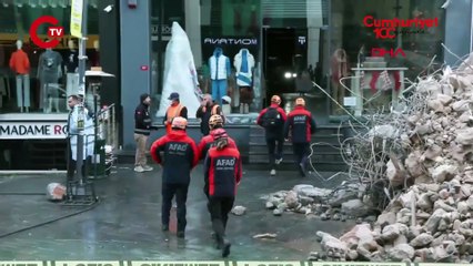 Güngören'de çöken binanın enkazında kalan işçiyi arama çalışmaları sürüyor