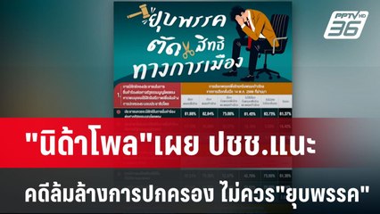 "นิด้าโพล"เผยผลสำรวจ ปชช.แนะคดีล้มล้างการปกครอง ไม่ควร"ยุบพรรค"| เที่ยงทันข่าว |  1 ธ.ค. 67