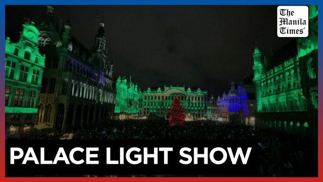 Brussels kicks off Christmas season with light show at the Grand Place