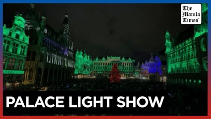 Brussels kicks off Christmas season with light show at the Grand Place