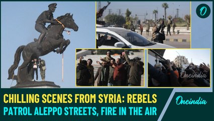 Shocking Scenes in Aleppo: Rebels Fighters Parade Streets, Fire in Air; City in Flames | VIDEO