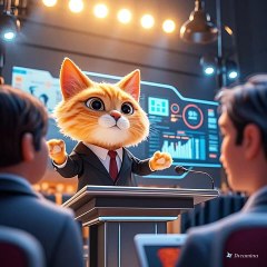 A Realistic 3D Animated Video of An Orange Cat
