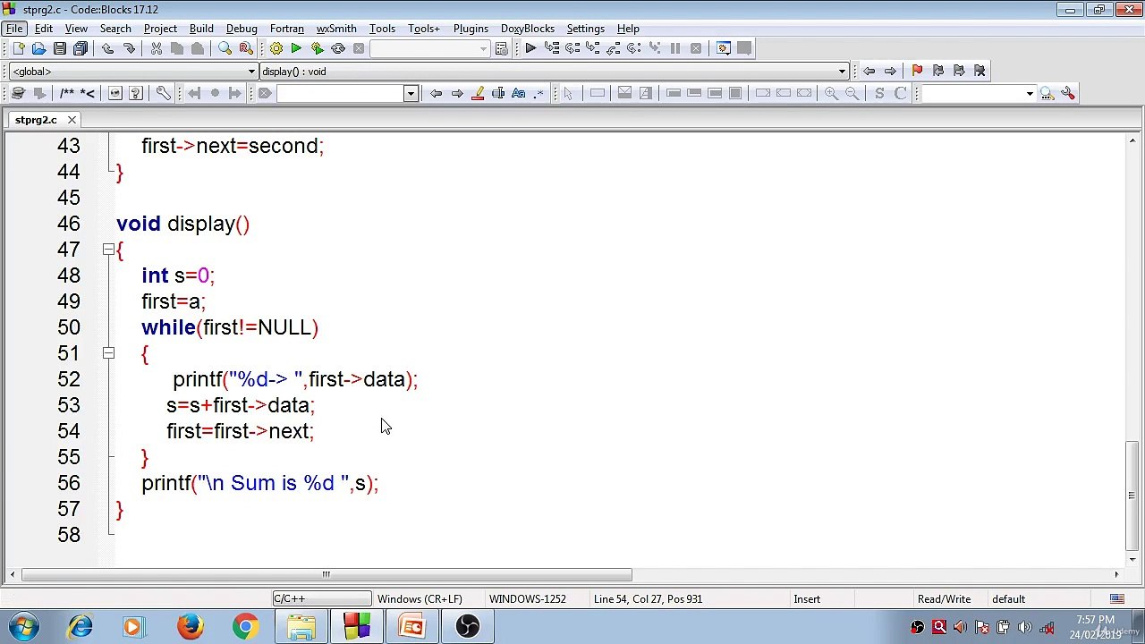 Learn Programming Technique C to Master Skills - Linked List ( Sum of data of all nodes)