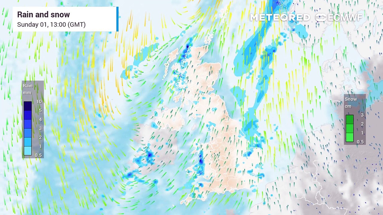 UK weather: Rain clears on Sunday with colder air bringing the risk of snow later this week