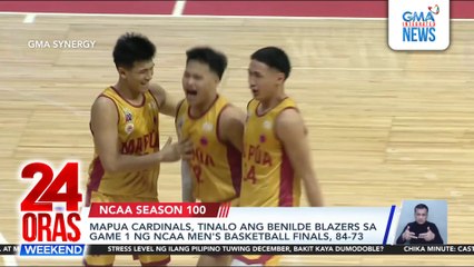 Mapua Cardinals, tinalo ang Benilde Blazers sa Game 1 ng NCAA Men's Basketball Finals, 84-73 | 24 Oras Weekend