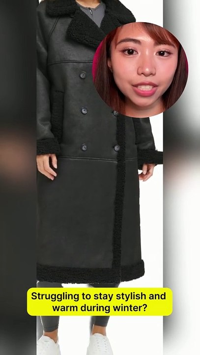 Faux Shearling Long Coat