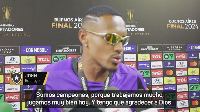 Zona mixta del Botafogo tras proclamarse campeón de la Copa Libertadores