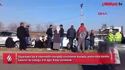Diyarbakır'da zincirleme kaza! Çok sayıda yaralı var