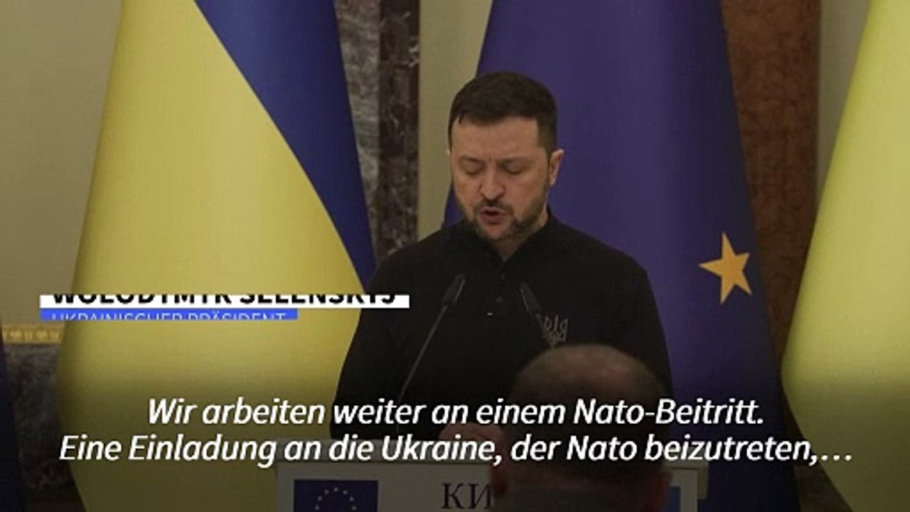 Selenskyj: Nato-Einladung für die Ukraine 'überlebenswichtig'