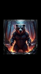 Animated Hybrid animals | Bear + Godzilla | fusion animals