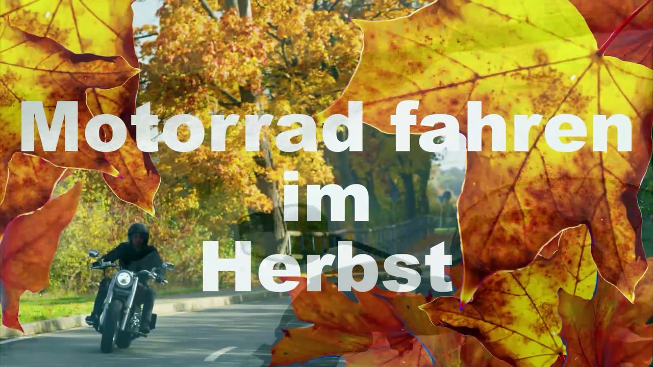 Motorrad fahren im Herbst