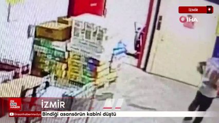 İzmir'de bindiği asansörün kabini düştü