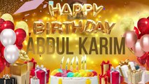 ABDUL KARIM - Happy Birthday Abdul Karim