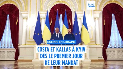 Le président du Conseil européen et la cheffe de la diplomatie de l'UE à Kyiv en signe de soutien à l'Ukraine