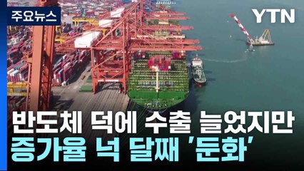 반도체 덕에 수출 늘었지만...증가율 넉 달째 '둔화' / YTN