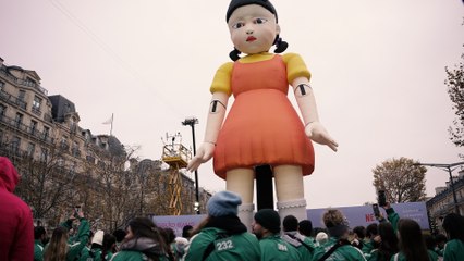 Squid Game sur les Champs-Élysées : à l'intérieur du 1,2,3 soleil géant de Netflix