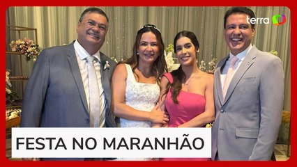 Casamento de Dino reúne autoridades, tem comemoração do título do Botafogo e Barroso soltando a voz