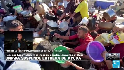 Informe desde Jerusalén: UNRWA pausa entrega de ayuda en el principal cruce de Gaza por inseguridad