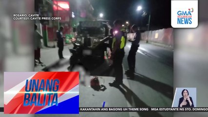 2 sakay ng motorsiklo, patay matapos sumalpok sa kasalubong na AUV | Unang Balita
