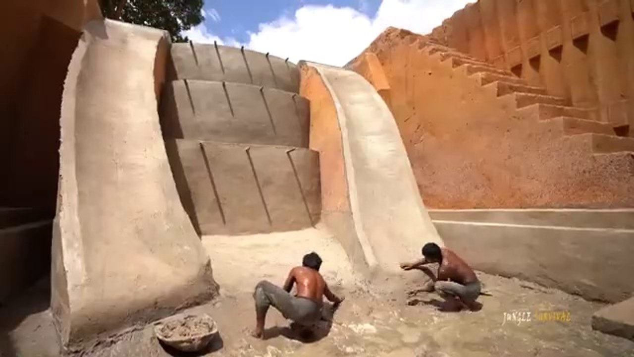 We Built The World's Most Amazing Underground Water Slide Park Villa Underground