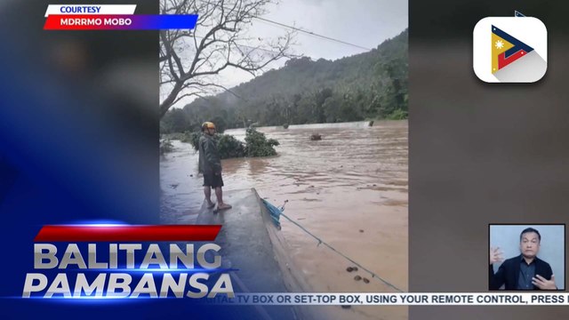 Malaking bahagi ng Mobo sa Masbate, nalubog sa baha dahil sa pag-ulang dulot ng shearline