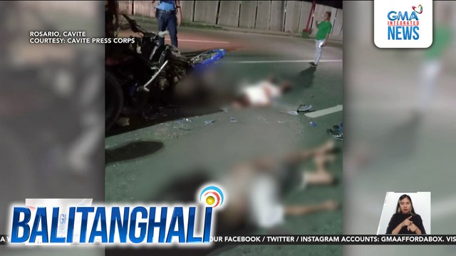 Rider at angkas, patay matapos sumalpok sa AUV ang sinasakyang motorsiklo | Balitanghali