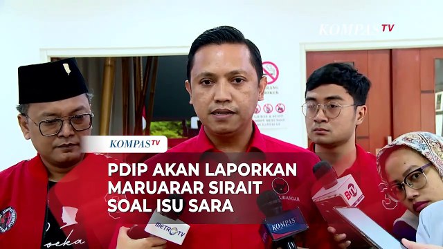 PDIP Laporkan Maruarar Sirait Soal Dugaan Isu SARA di Pilkada Jakarta 2024