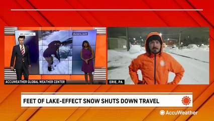Feet of lake-effect snow causes structural damage