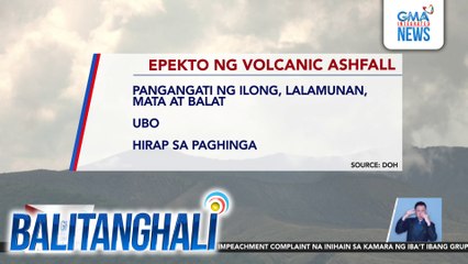 DOH - Epekto ng volcanic ashfall | Balitanghali