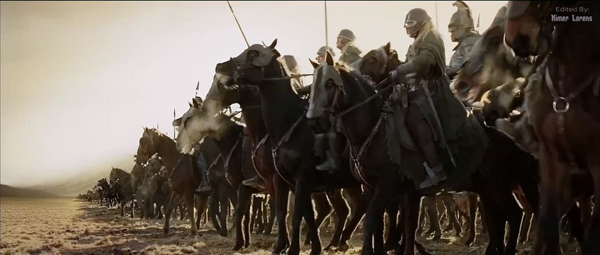 The Lord of the Rings (2003) - Haradrims vs Rohan army (The Mumakil) [4K]