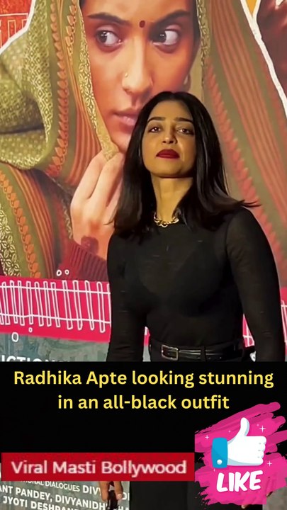 Radhika Apte looking stunning in an all-black outfit