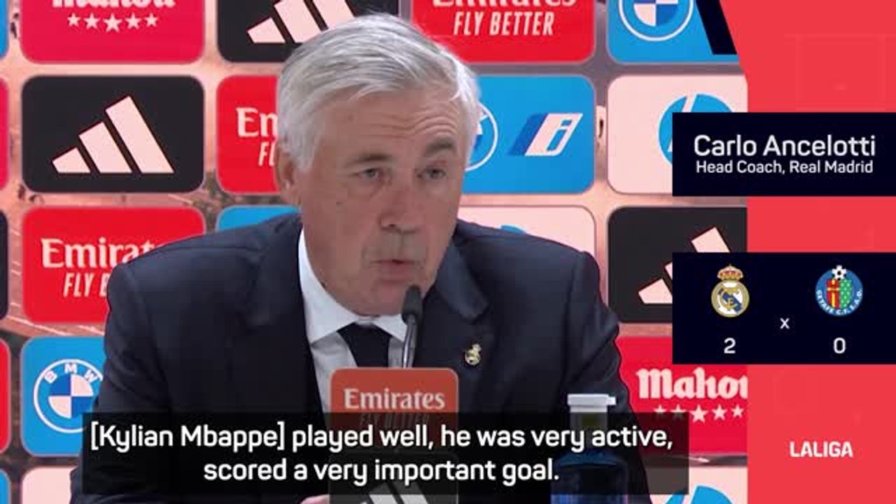 Mbappe 'played well' in Real Madrid win over Getafe - Ancelotti