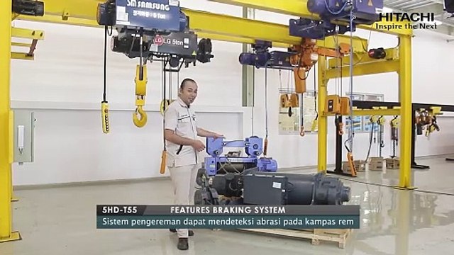 REVIEW HOIST CRANE WIREROPE HITACHI DENGAN KAPASITAS 5 TON - HITACHI 5HD-T55