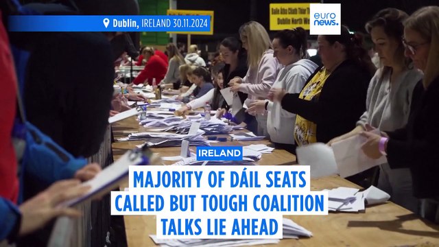 Majority of seats called in Ireland's general election but tough coalition talks lie ahead