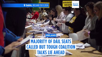 Majority of seats called in Ireland's general election but tough coalition talks lie ahead