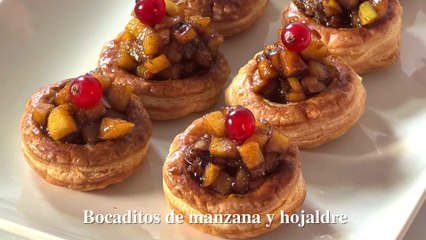 Bocaditos de hojaldre y manzana