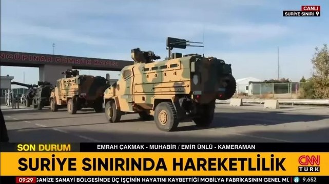 Suriye sınırında hareketlilik: Zırhlı araçlar Öncüpınar Sınır Kapısı'nda