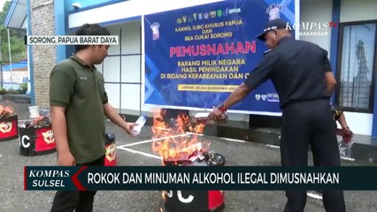 Rokok Dan Minuman Alkohol Ilegal Dimusnahkan