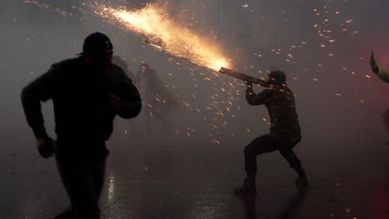 Affrontements violents entre policiers et manifestants pro-UE à Tbilissi, en Géorgie