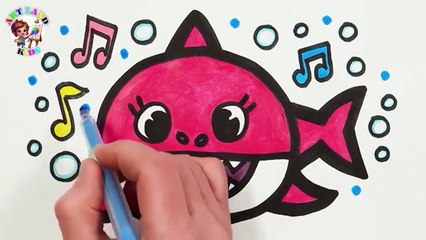 🐋 Cute Whale, 🦈 Baby Shark, & 🌊 Ocean Scene with Octopus, Turtle, and Fish – Fun Drawing & Coloring for Kids! 🎨
