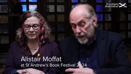 Jan Rutherford and Alistair Moffat speaking at the St Andrew's Book Festival