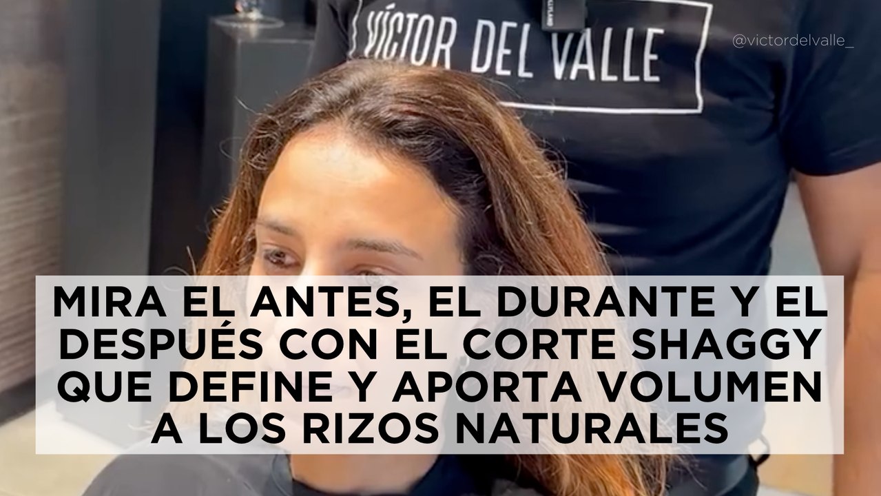 Mira el antes, el durante y el después con el corte shaggy que define y aporta volumen a los rizos naturales