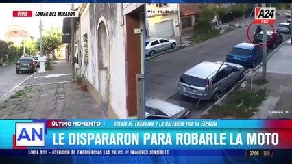 Lomas del Mirador: volvía de trabajar y motochorros lo balearon por la espalda