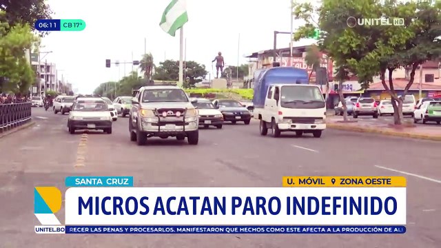 Arranca el paro indefinido de micreros en Santa Cruz de la Sierra; piden que el pasaje sea Bs 2,50 para mayores
