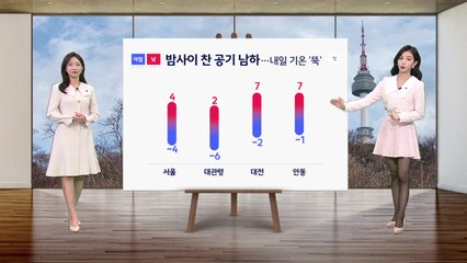 [날씨] 밤사이 찬 공기 남하...내일 기온 '뚝' / YTN